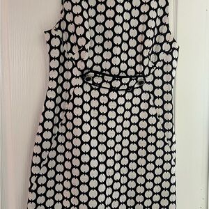 Tory Burch Black and White Geometric Dress sz 12